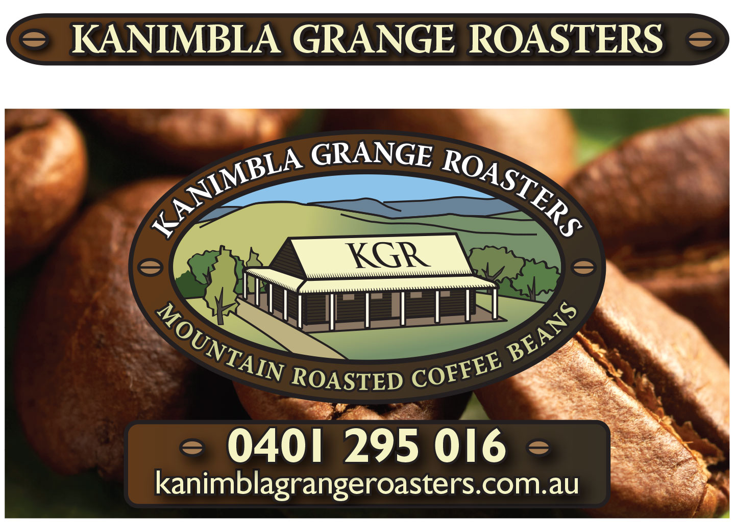 Kanimbla Grange Roasters vehicle signage